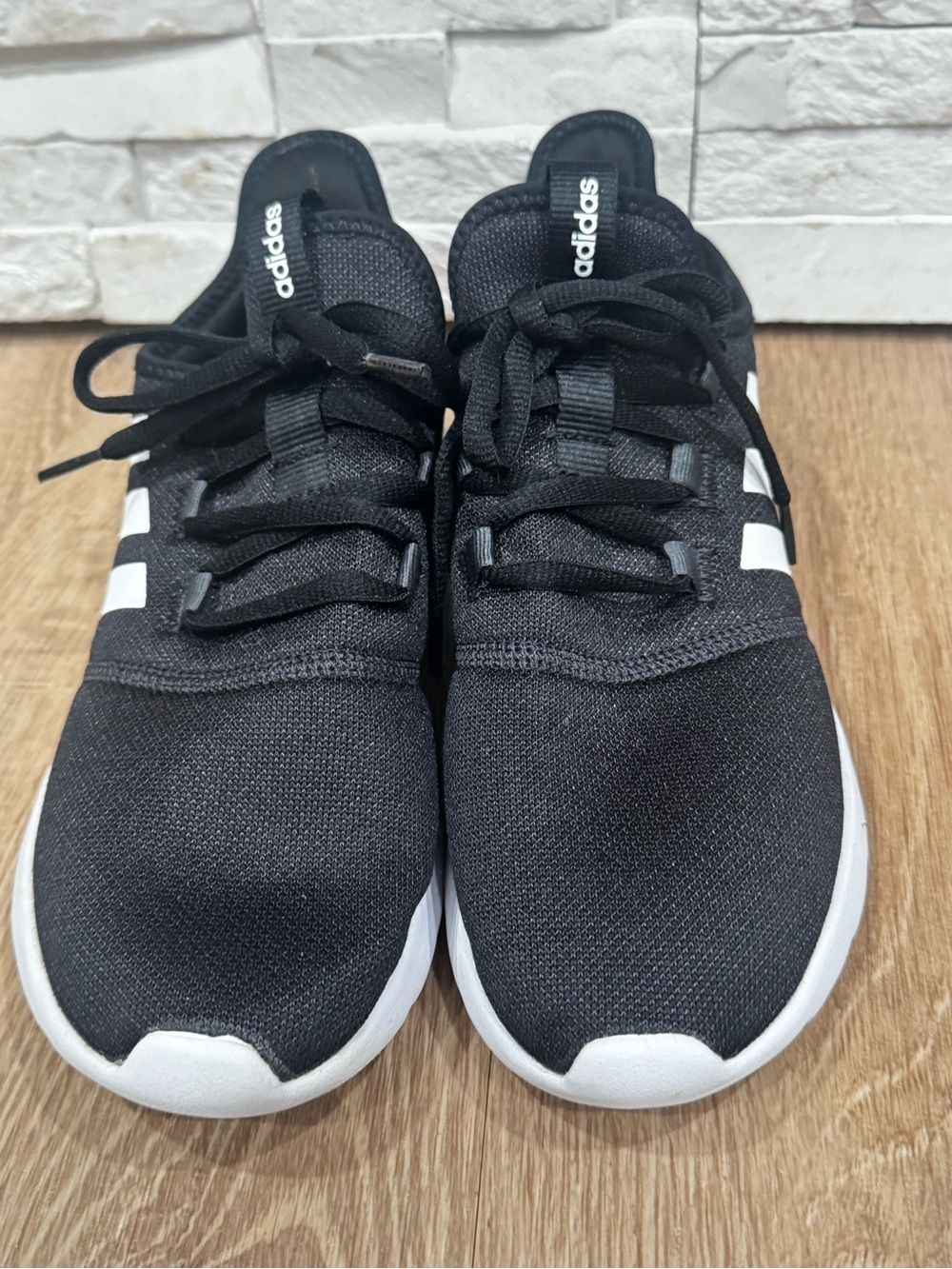 Adidas Cloudfoam Running Shoes Black White Sneakers Women’s Size 11